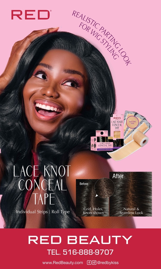 RED LACE KNOT CONCEAL TAPE BANNER