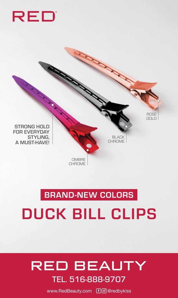RED HAIR METAL CLIPS BANNER
