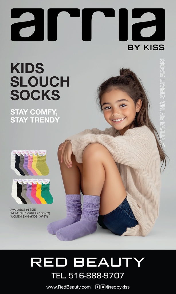 ARRIA KIDS SLOUCH SOCKS BANNER
