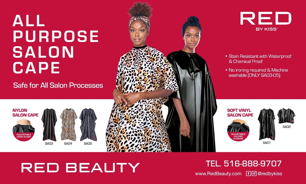RED SALON CAPE BANNER