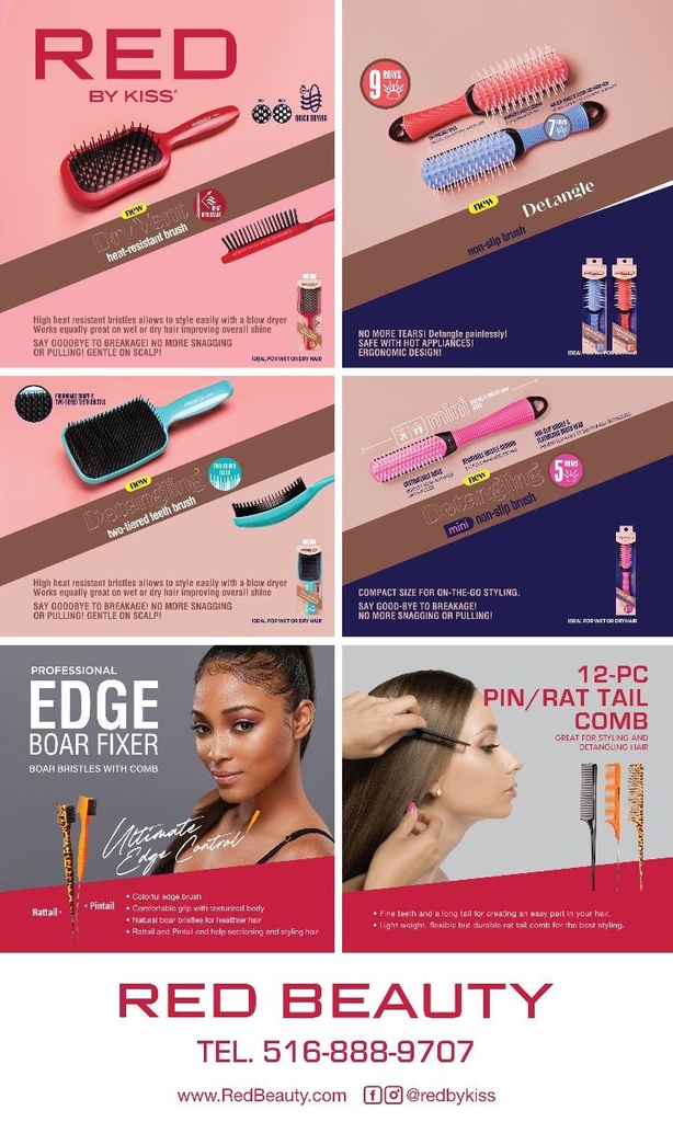 RED COMB AND BRUSH BANNER