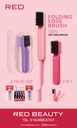 RED FOLDING EDGE BRUSH BANNER
