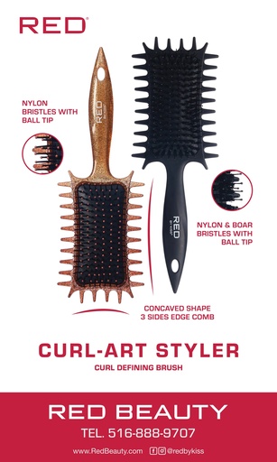 [ZRPM78] RED DETANGLE & DEFINE BRUSH BANNER