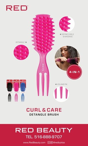 [ZRPM80] RED CURL & CARE BRUSH BANNER