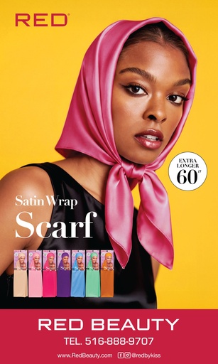 [ZRPM100] RED SILKY WRAP SCARF NEW COLOR