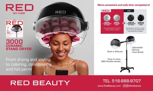[ZRPM33] RED STAND HOOD DRYER BANNER