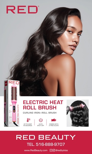 [ZRPM48] RED ELECTRIC HEAT ROLLER BRUSH BANNER