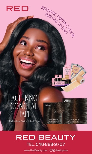 [ZRPM50] RED LACE KNOT CONCEAL TAPE BANNER
