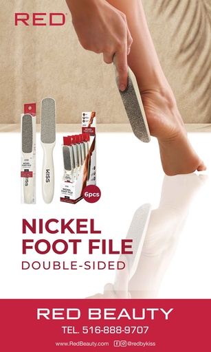 [ZRPM57] RED NICKEL FOOT FILE BANNER