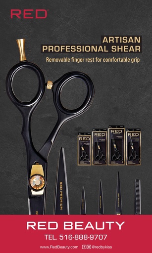 [ZRPM58] RED PROFESSIONAL HAIR SHEAR BANNER